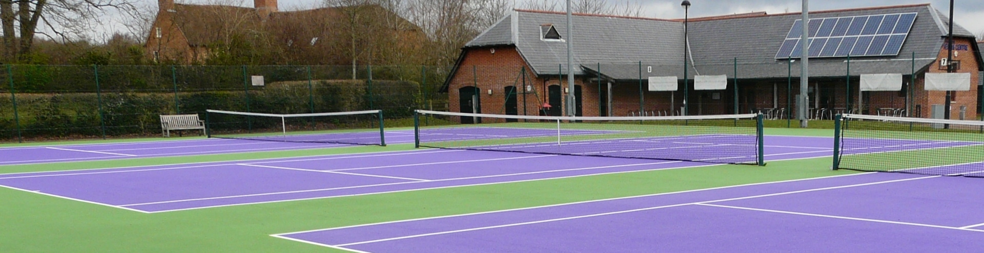 An early-morning view of the Totton & Eling Tennis Centre, before our lovely customers arrive!